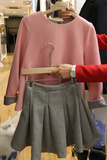 2014韩国代购秋冬新款连衣裙两件套毛呢短裙打底裙子女