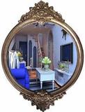欧式卫浴镜中式现代古典家居装饰镜 浴室镜化妆镜玄关装饰镜子