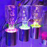 最新创意LED充电酒吧台灯 奖杯形透明气泡柱桌灯亚克力防摔小夜灯