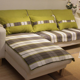 绿色双面防滑沙发垫布艺四季组合沙发坐垫小清新韩简约现代沙发巾