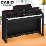 Casio卡西欧AP-658M 电子数码钢琴88键重锤 高端立式家居型带琴盖