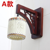 中式壁灯温馨卧室床头灯创意楼梯阳台壁灯复古雕花墙灯陶瓷灯特价