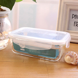 普业安立格550ML耐热玻璃保鲜盒便当盒长方形微波炉玻璃饭盒