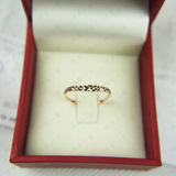 香港代购周大福专柜正品18K/750玫瑰色黄金戒指菱形简约彩金戒指