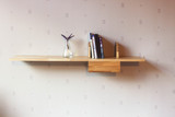 墙上置物架层架创意抽屉收纳书架子展示架实木机顶盒一字隔板搁板