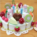 出口日本草莓蛋糕切切看切水果蛋糕切切乐儿童过家家厨房玩具