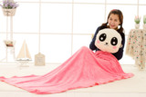 毛绒玩具熊猫空调毯暖手靠垫抱枕公仔双人夏凉被办公室午休女礼物