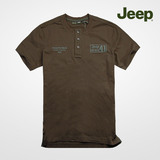 JEEP 吉普 品牌正品 男士商务休闲纯棉纯色短袖T恤 JS11KT341