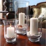 透明玻璃烛台 小烛杯摆件风灯 喇叭口花瓶 特价实惠装小清新风格
