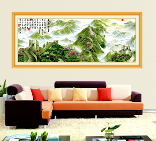 百精准印花浩琪十字绣 盛世中华 盛世长城风景 新版 中国风高清图片