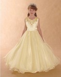 新款韩版公主裙演出服儿童礼服花童婚纱主持人钢琴奏服少女晚礼服