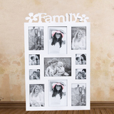 11格FAMILY家庭组合连体相框照片墙6寸7寸欧式悬挂整体挂墙相框