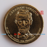 2010年美国1美元总统币.第16枚.亚伯拉罕·林肯纪念币.保真.四冠
