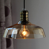 北欧简约创意复古美式乡村玻璃吊灯餐厅卧室客厅工业风吧台灯具