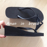 havaianas巴西2015女鞋坡跟高跟拖鞋6CM 黑色厚底人字拖鞋哈瓦那
