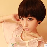 假发女短发时尚女蓬松BOBO头齐刘海蘑菇头假发甜美发套