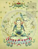 准提菩萨坐像 4种尺寸可选择定制 相纸打印 双面塑封 佛像 佛教