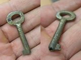 古玩古董铜器藏锁必备12W20-早期怀旧老式全铜钥匙4CM