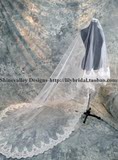 超长超宽3米4米5米新娘复古花形立体车骨蕾丝边新款长头纱可定做