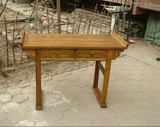 包邮特价古典式 老榆木家具 实木家具 简单二屉直腿供桌/供案