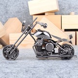 摩托车模型跑车摆件 铁皮工艺品 儿子房间书房摆设 客厅柜子装饰