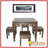 中式明式红木家具 鸡翅木八仙桌 实木餐桌 饭桌 方桌 厂家直销