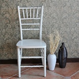 宜家婚庆椅子--槐木白色餐椅 座椅 竹节式白色椅 实木餐椅婚庆椅
