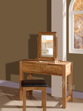 茵曼home 简约创意风格/环保免漆擦油实木橡木/梳妆台(桌)
