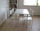 新款简约快餐厅家庭用 餐桌椅/一桌四椅组合/餐桌餐椅/钢木桌定制