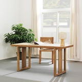 美式loft简约实木书桌北欧电脑桌台式桌家用创意新中式家具办公桌