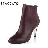 STACCATO/思加图牛皮EF528DD3冬季女靴短靴 简约