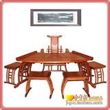 特价 中式明清仿古红木家具 非洲黄花梨木 扇形茶桌 茶台 实木