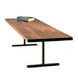 和日尚锦——北欧风格原木大板餐桌老榆木是实木办公桌茶桌包邮