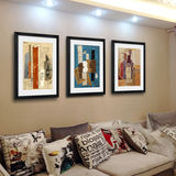 毕加索抽象客厅装饰画现代简约卧室墙壁画艺术画挂画三联画有框画