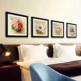 客厅现代简约装饰画有框画 沙发背景壁画卧室床头挂画墙画 四联画