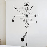 酷卡乐DIY时钟表墙贴（含静音表芯）简约个性贴纸 艺术钟表