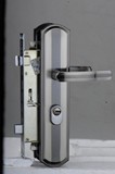 热销防盗门锁具配件 铁/铝执手铁面板带锁体 适用于各类防盗门锁