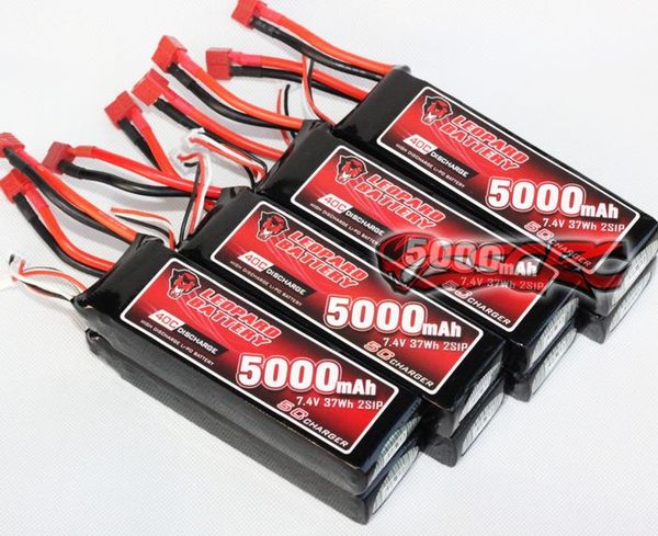 豹牌锂电池5000mah 2s/7.4v 40c超暴力!5c快充性价比超高