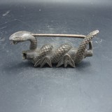 古董古玩杂项收藏佳品老物件蛇样式古代民国老铜锁冲钻特价促销