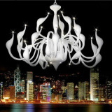 简约天鹅现代欧式客厅吊灯创意个性大气铁艺餐厅灯具艺术卧室灯饰