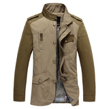 海澜之家2014新款春秋季男士夹克韩版立领男装外套中长款休闲外套