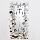 现代客厅挂钟大时尚创意钟表欧式简约个性时钟静音挂表方形玻璃