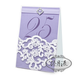臻月流 贝莎烟紫席位卡 婚礼席位结婚桌卡创意台卡婚庆用品