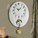 新款欧式田园静音钟表创意客厅卧室个性艺术摆钟装饰摇摆小鸟墙钟