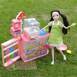 可儿娃娃芭比 特色小铺宠物车关节体3036女孩过家家玩具