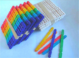幼儿园区角手工基础材料 彩色锯齿棒114锯齿形冰棍棒 雪糕棒480根