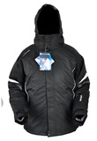 阿尔派妮男黑色户外登山运动防水透气冲锋衣保暖中厚棉外套滑雪服
