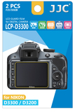 JJC 尼康D3300 D3200相机屏幕贴膜 防刮高清膜 屏幕保护贴 2片装