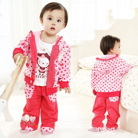 女童新款韩版一周岁1-2-3岁小女孩套装女宝宝