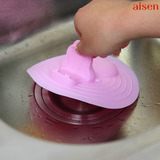 日本aisen硅胶地漏盖子 卡通水槽盖 下水道 浴缸排水口 防臭去味